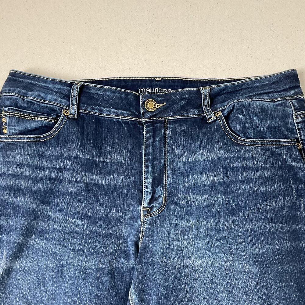 Maunces Dark Blue Denim Classic Jeans Womens 20W - Picture 4 of 12